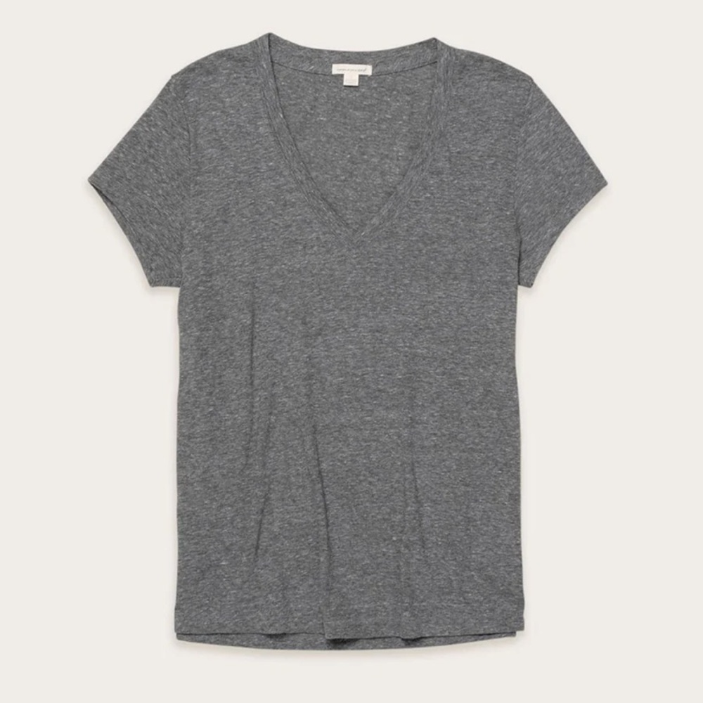 NWT unsubscribed pale Gray V-Neck Women's Top